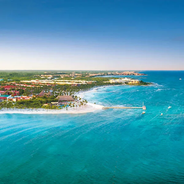 Barcelo Maya Caribe all-inclusive resort with expansive beachfront, multiple pools, and mega-resort amenities on the Riviera Maya.